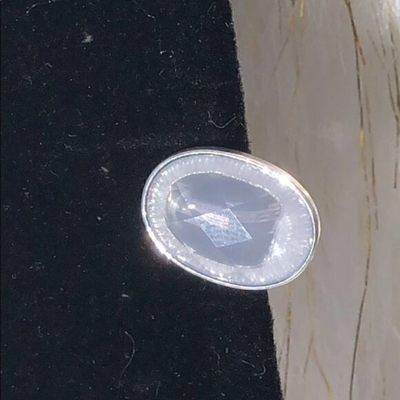 NAPIER Light Purple Oval Stamped Clips - Picture 2 of 7